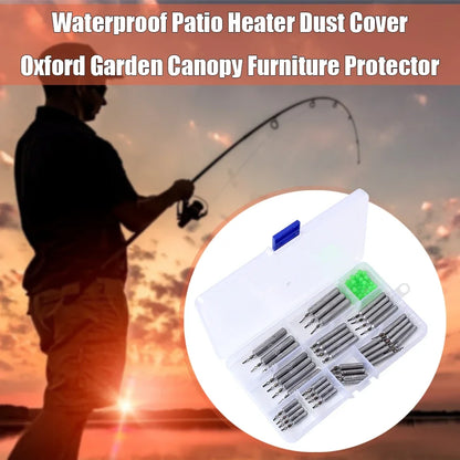 90pcs Fishing Sinker Slim Drop Shot Weight Set with Storage Box, Multiple Sizes