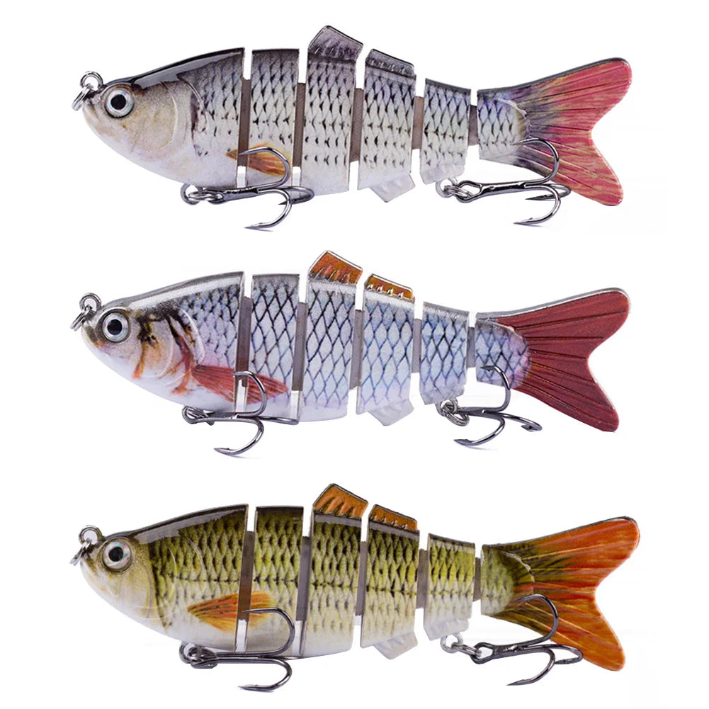 Bi10cm/16.5g Robotic Fishing Lure with Treble Hooks Lifelike Slow Sinking ,Bionic Swimming Bait for Freshwater Saltwater