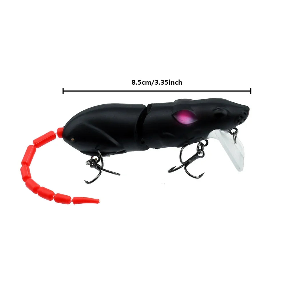 15.5CM Mouse Lure- Artificial Plastic Rat Fishing Lure,  for Pike Bass - Floating