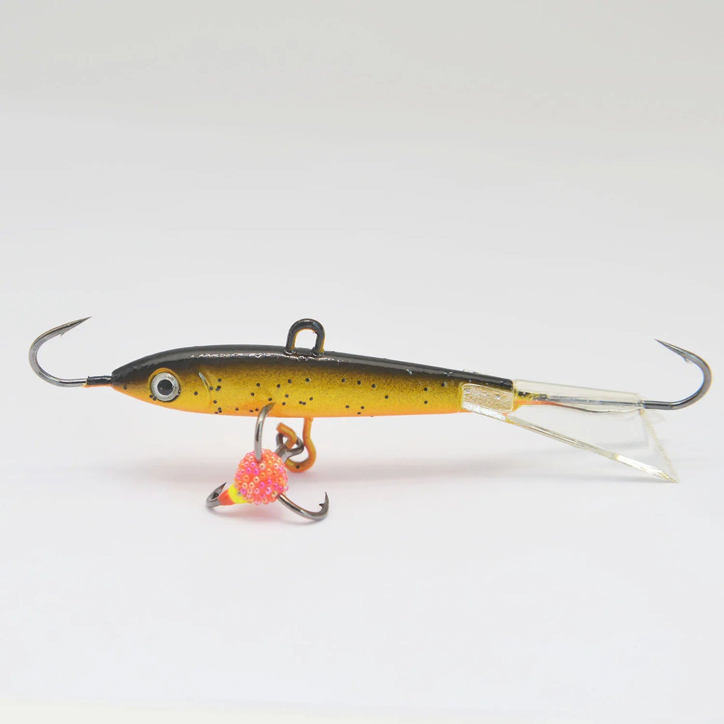 Ice Fishing Lures with Glide Tail Wings , Jigs for Bass, Perch, Walleye, Pike, Bluegill- Vertical Jigs