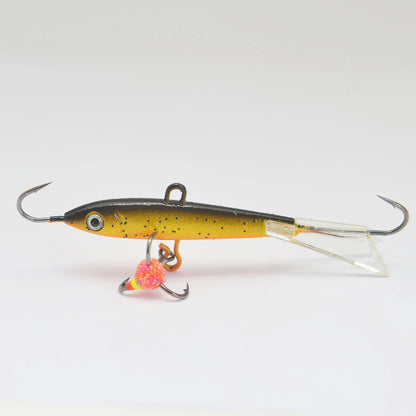 Ice Fishing Lures with Glide Tail Wings , Jigs for Bass, Perch, Walleye, Pike, Bluegill- Vertical Jigs