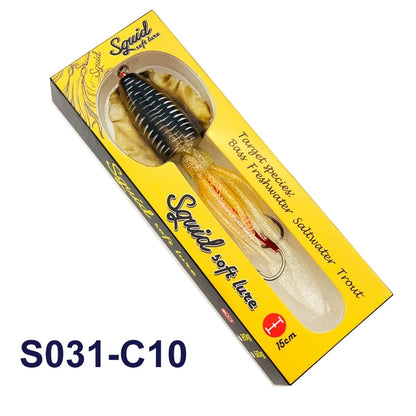 TEASER S031 60g 120g 150g 1Pcs Silicone-Sea Bionics/Swimming, Luminous Soft Squid Jigs