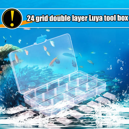 10/15/24 Grids Fishing Tackle Box- Fishing Lure, Bait, Hooks- Storage Box