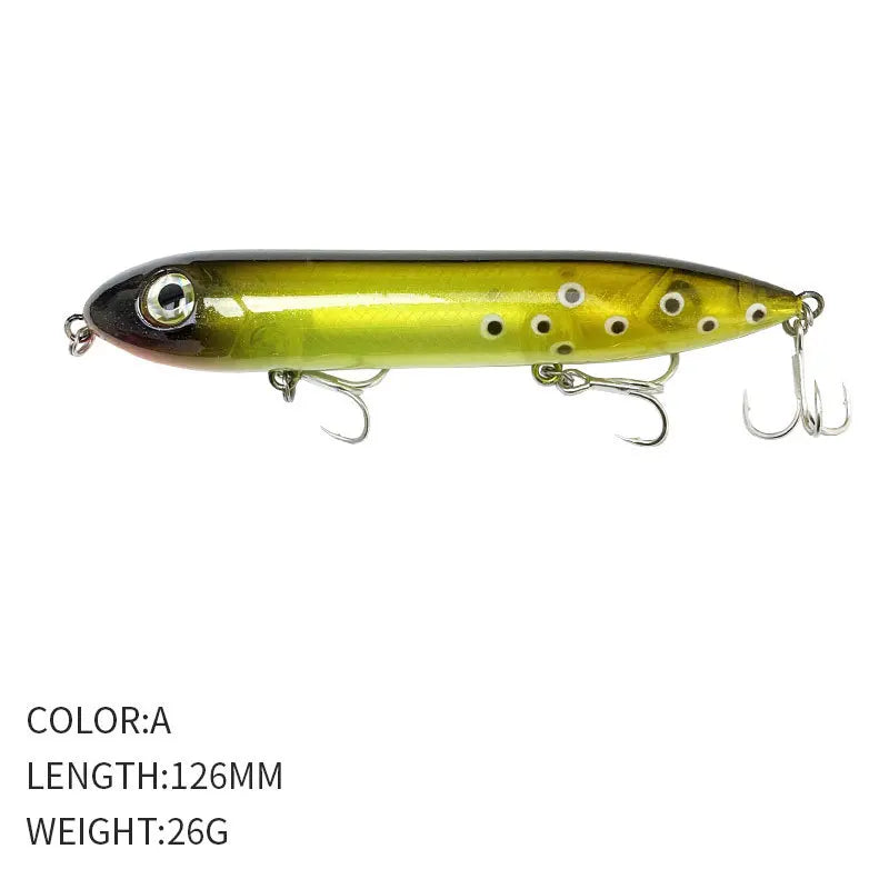 126MM 26G Pencil Fishing Lures Floating  Top Water Artificial Bait 126F Walk The Dog!