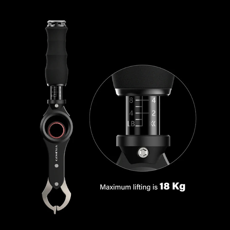 Gomexus Fish Lip Gripper with Scale, Max 40lbs , for Safe Handling Fish
