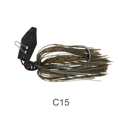 Noeby Chatterbait 10.5g 14g 21g 28g 35g Bladed Jig with Needle Stinger Hook, for Bass, Pike and ALL PREDATORS