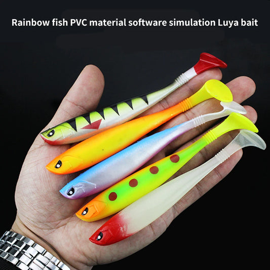 5pcs Soft Swim-Baits Bionic, Vivid, Lure for Freshwater/Saltwater--Predators
