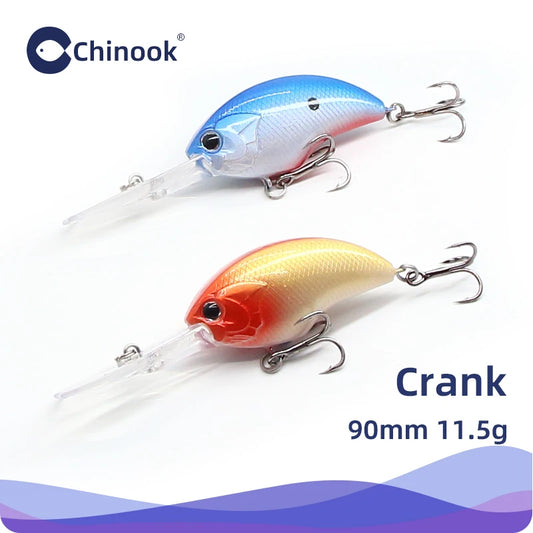 CHINOOK Crankbait - 90MM, 11.5G- Depth 1.5-2m, Medium diver