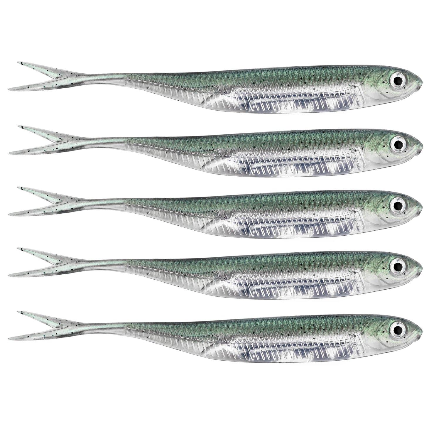 THKFISH 5pcs/6pcs  Lures 100mm 75mm Soft Silicone  3.9g Soft Lure For Bass, Trout, Walleye, Pike Fishing