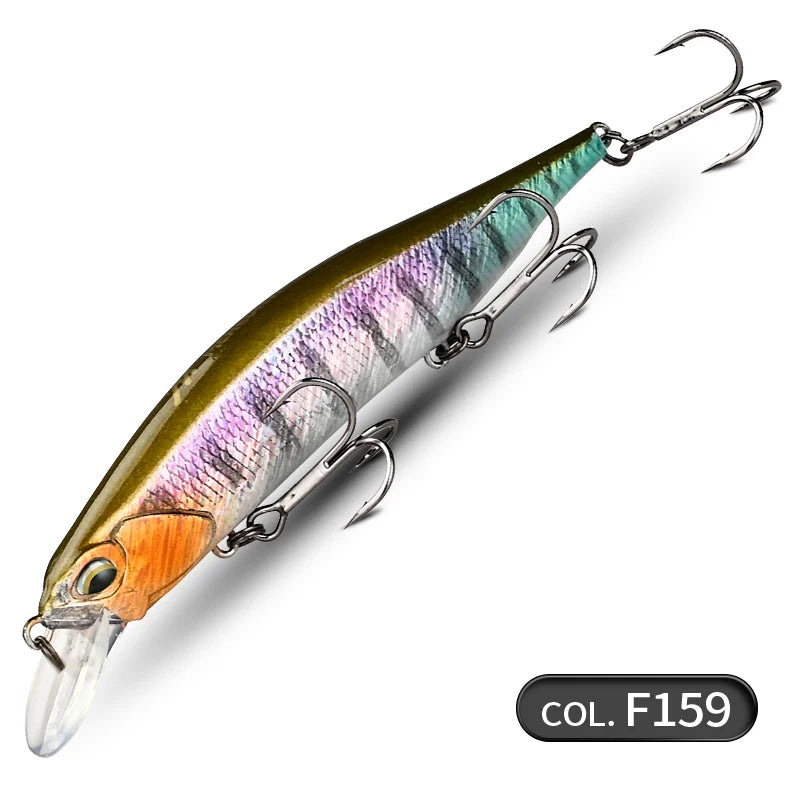 MEREDITH 110SP 17g Suspending Minnow Fishing Lures Saltwater Freshwater Long Casting, Jerkbait