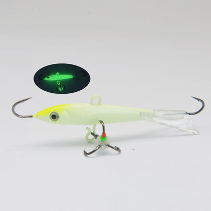 Ice Fishing Lures with Glide Tail Wings , Jigs for Bass, Perch, Walleye, Pike, Bluegill- Vertical Jigs