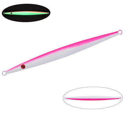 1pcs PELAGIC & BOTTOM FISH Jig - Fast Sinking And Slow Shaking, Luminous, Iron Plate 100g