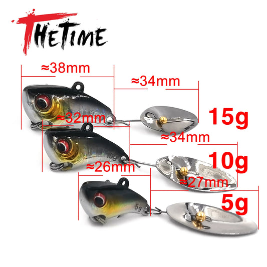 3pcs 4pcs THETIME JINLING Spinner VIB Baits, Vibration For Bass, Pike, Trout, Walleye