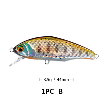 New 44mm, 3.5g Smith Sinking Minnow Fishing Lures , Artificial Jerkbaits - Bass, Trout, Walleye, Pike Fishing