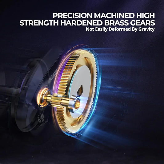 Alijoz 400 Baitcaster Fishing Reel, 38Lbs Max Drag Aluminum Alloy Frame Baitcasting Reel, Available in 6.6:1/8.1:1 Gear Ratio