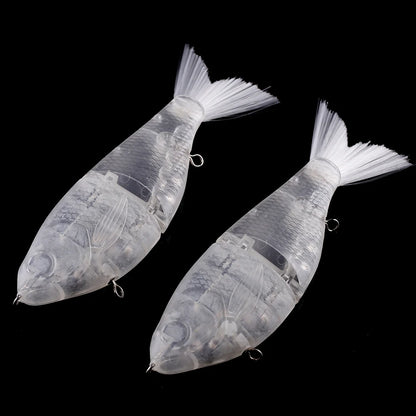 PyroCatus 3pcs Unpainted Fishing Blanks 18cm/67.5g Glide Swimbait for Big Game Fishing DIY Hard Baits