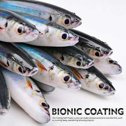 3Pc  Big Size Soft Bait Lures 14.5cm/5.71in/33.3g Swimbait Artificial