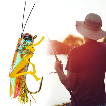 2Pcs Grasshopper Fishing Lures , Insect with Sharp Hook !