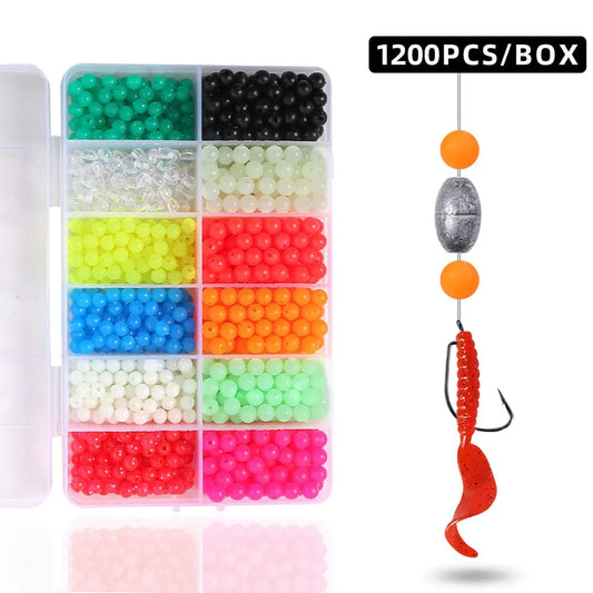 1200pcs Luminous Fishing Beads- Nightlight Blocking Beads- Fishing Space Beans
