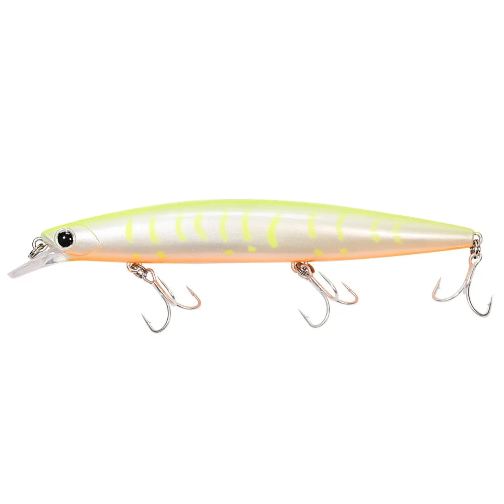 B&U 135mm 27.1g Ultra Long Casting 135S Saltwater Sinking Minnow--GREAT for Seabass, Stripers, Salmon, Steelhead, Coastal Trout, Pike, Musky & other PREDATORS