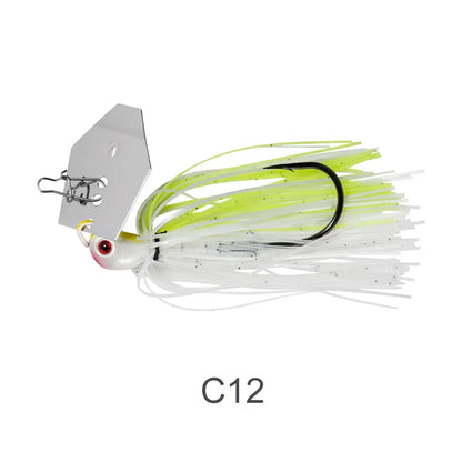 Noeby Chatterbait 10.5g 14g 21g 28g 35g Bladed Jig with Needle Stinger Hook, for Bass, Pike and ALL PREDATORS
