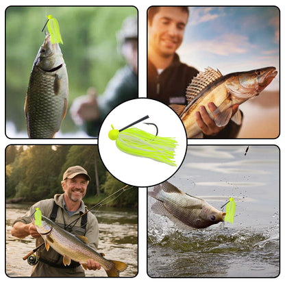 9KM Chatterbaits,  PVC Blades , Football Jig ,Silicone Skirts, Weedless Jig Head for Bass Fishing