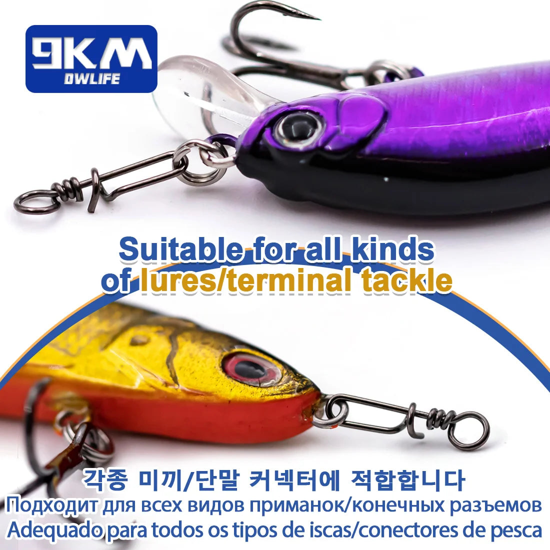 Fishing Snap 50~200Pcs Coastlock Snap Stainless Steel Quick Change Lure Fishing Clip Snap for  Lures