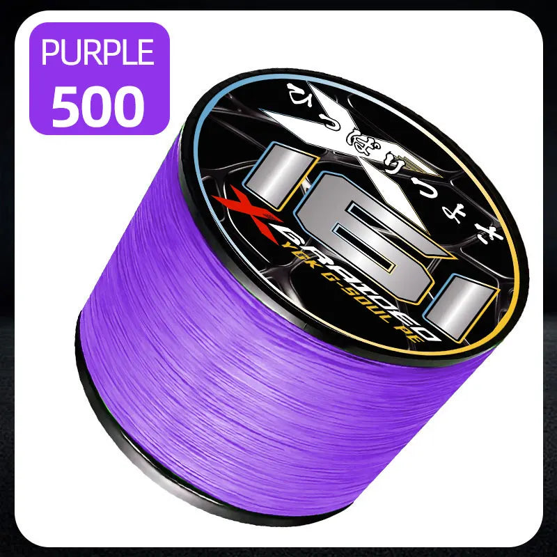 2026NEW YGK X16 PE Braided Fishing Line 16 Strands, Purple, Ultra Smooth Multifilament PE Line 100/150/200/300/500M Japan Quality