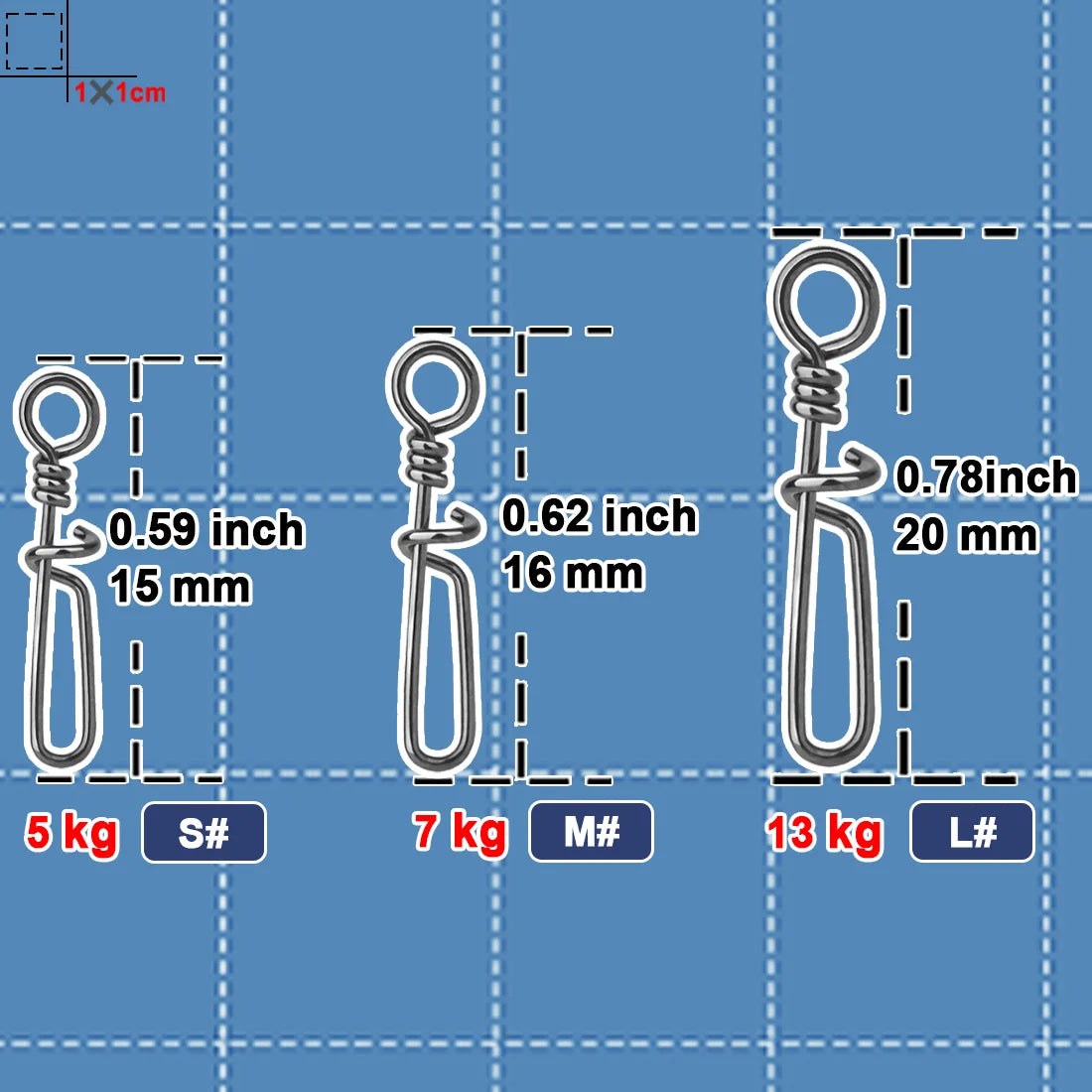 Fishing Snap 50~200Pcs Coastlock Snap Stainless Steel Quick Change Lure Fishing Clip Snap for  Lures