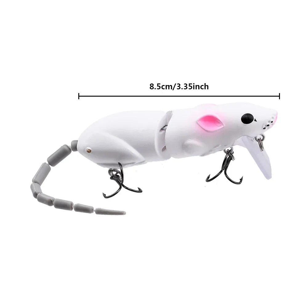 15.5CM Mouse Lure- Artificial Plastic Rat Fishing Lure,  for Pike Bass - Floating