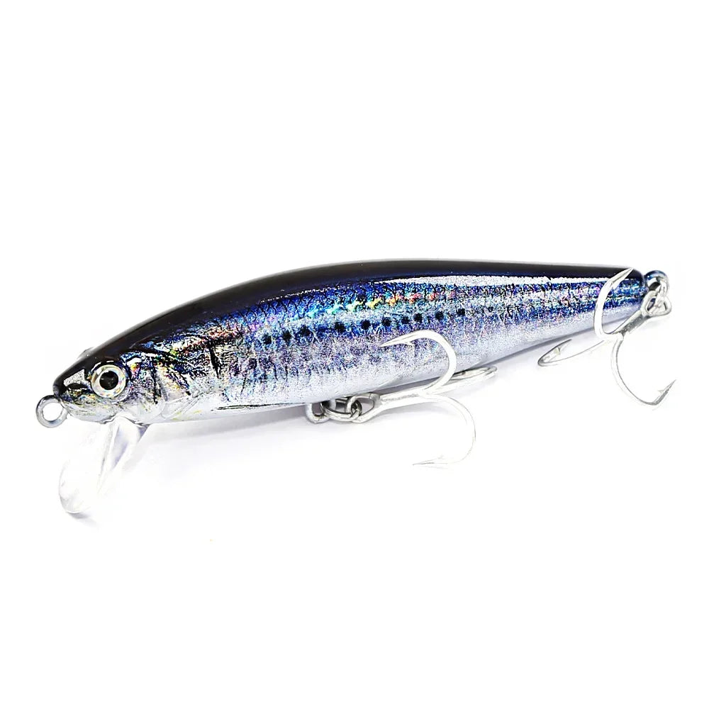 B&U 80mm Sinking Minnow/Jerkbait-for Saltwater- Sea Bass, Redfish, Weakfish, Tarpon, Snapper & other Big Predators