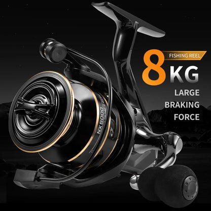 NX Spinning Reel, 10KG Max Drag Power, High Speed,  Adapt to Any Water Body