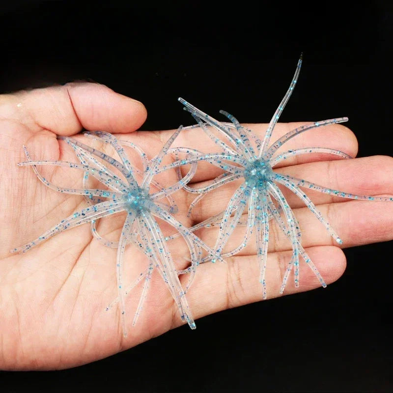-HOT NEW TECHNIQUE for BASS- Texas Rig or Jighead, Fish This Floating Soft Bait Like any other Plastic for BASS
 2.7g 8.2g 24 Tentacled Urchin Nest- Soft Plastic Bait Ball for BIG BASS, Perch, Mandarin Fish, Snakefish, Catfis