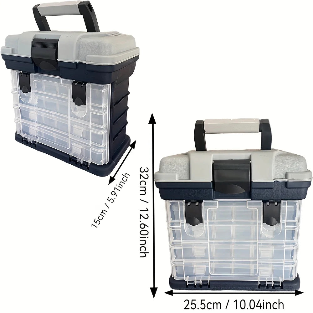 4 LAYER TACKLE BOX - INDIVIDUAL BOX EACH LAYER FOR LOTS OF STORAGE - KEEP IT ORGANISED