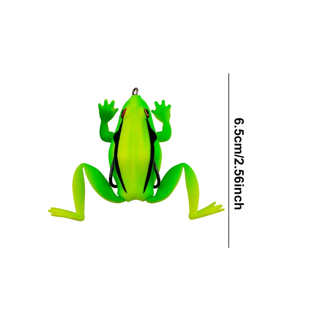 Frog Lure  6.5cm 19g Floating Soft Frog -Topwater  Bait for Bass, Catfish