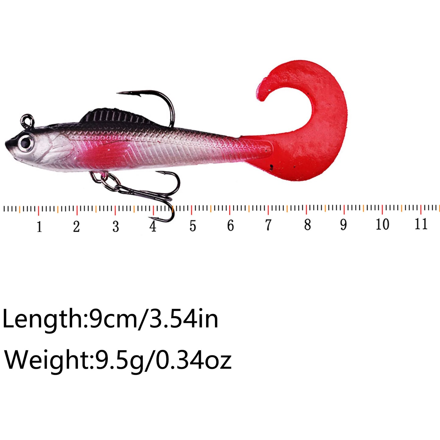 6PCS  Soft Silicone Bait For Sea Bass, Pike ,Carp- Swimbait2027