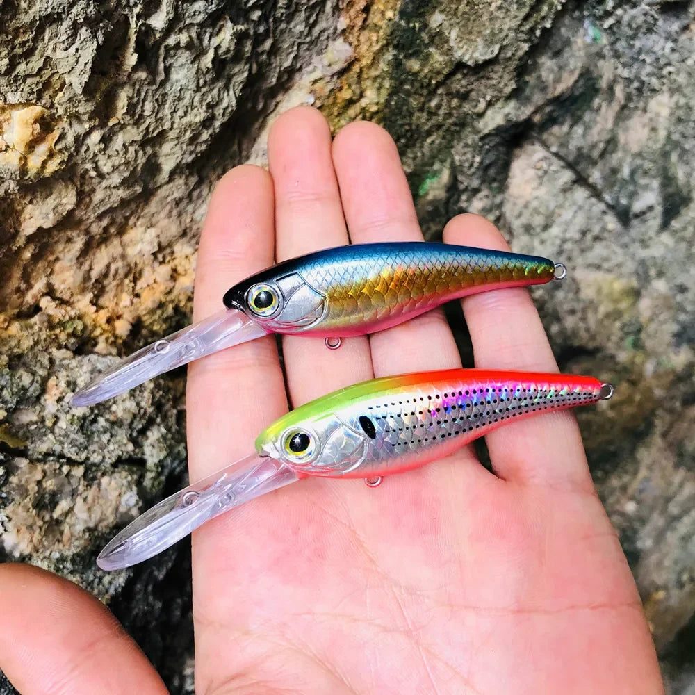 GREENSPIDER Suspend Floating Minnow 10g Deep Diving Hard Lure For Pike, Perch, Trout, Bass