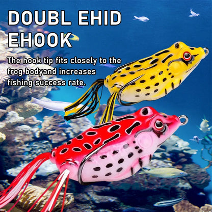 10pcs Frog  Lure Soft  Topwater Ray Frog Artificial 3D Eyes