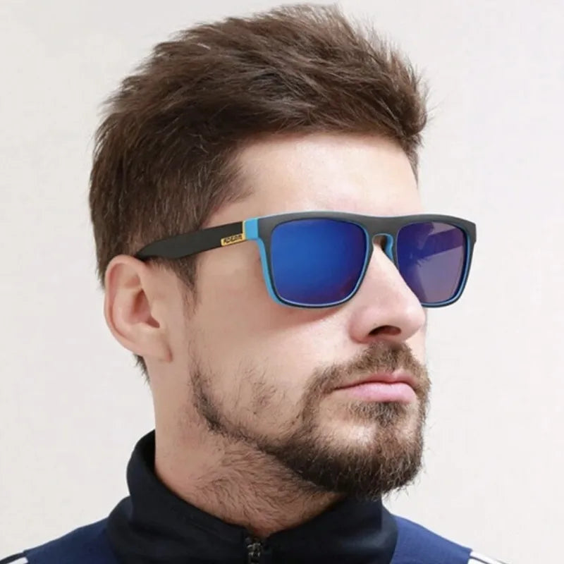 Black Polarized Square Sunglasses Men Women Fashion Classic Driving Shades for Outdoor Sports Cycling Travel Fishing