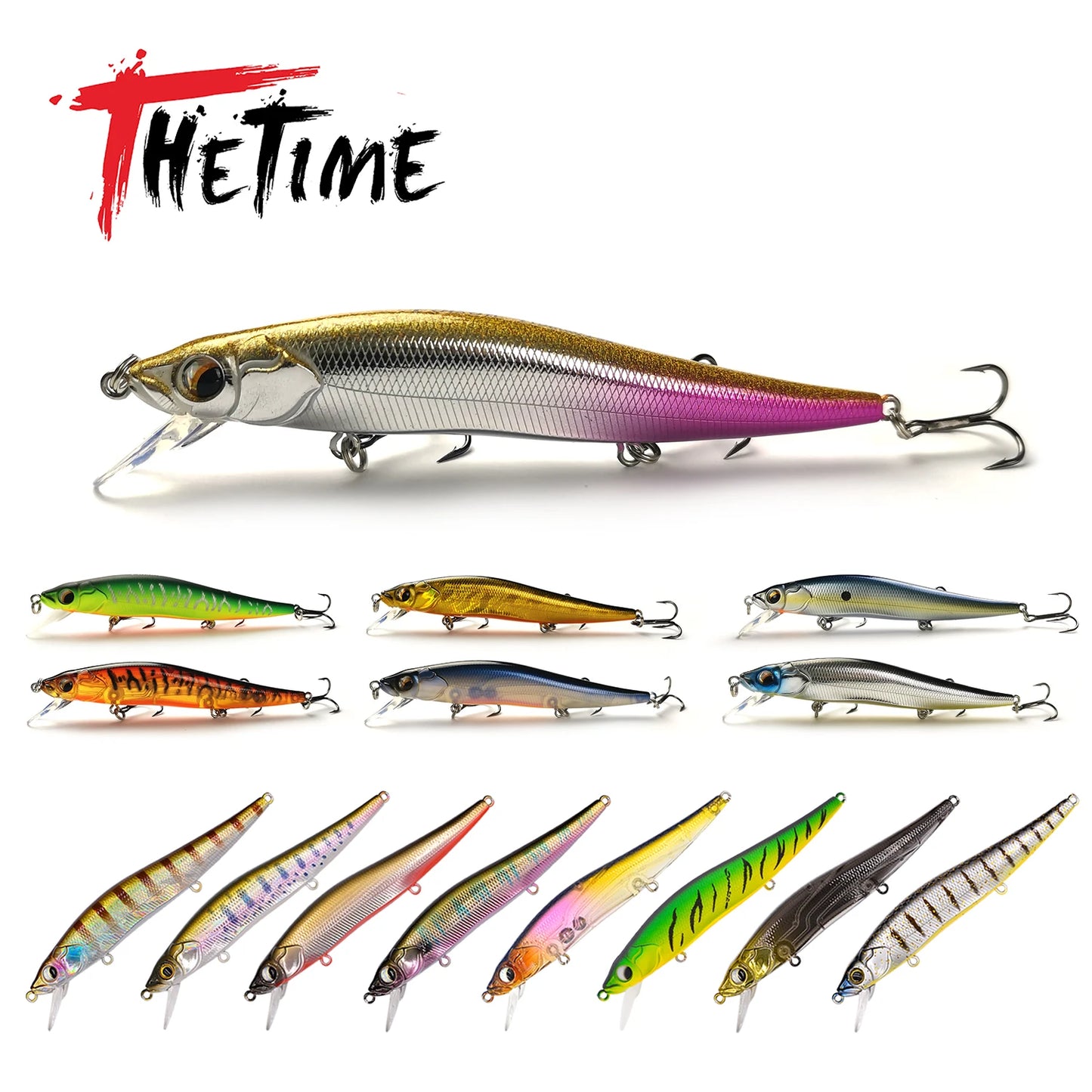 THETIME 110mm/14g PS110 SP  Jerkbait with Tungsten Weight System-for Bass, Pike, Walleye, Trout, Perch, Crappie