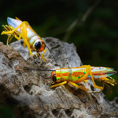 2Pcs Grasshopper Fishing Lures , Insect with Sharp Hook !