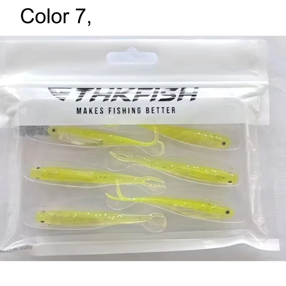 10pcs/12pcs Soft Jerk Baits- 7.5cm 10cm Silicone , For Perch, Bass, Walleye, Pike, Trout Fishing