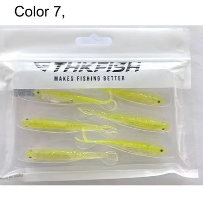 10pcs/12pcs Soft Jerk Baits- 7.5cm 10cm Silicone , For Perch, Bass, Walleye, Pike, Trout Fishing
