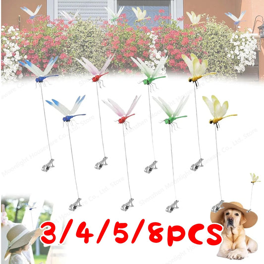 31CM Simulation Dragonfly Clip, Bug Deterrent- Realistic Dragonfly Hat Clip, Bug Repellent Dragonfly