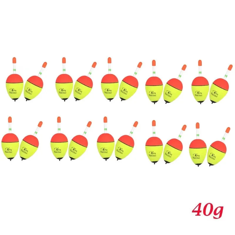 2/20/40pcs Fishing Tackle Luminous Fishing Buoyancy Float, Foam Float Bobber