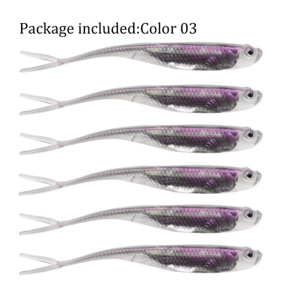 10pcs/12pcs Soft Jerk Baits- 7.5cm 10cm Silicone , For Perch, Bass, Walleye, Pike, Trout Fishing