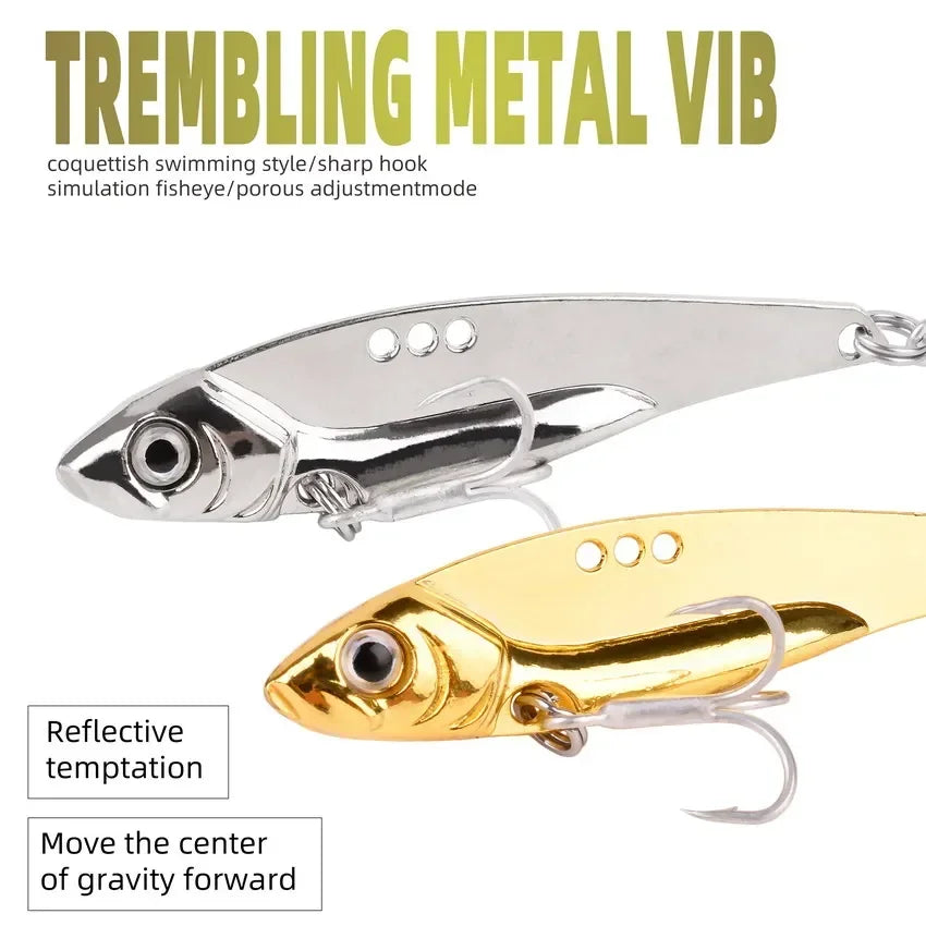 3PCS BLADE-BAIT, Metal Jig - 7g-25g VIB- Sinking/  Pesca, Pike, Carp, Sea Fishing, and ALL Freshwater Species Lure