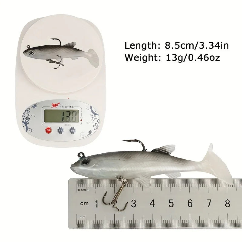 5Pcs Realistic Soft Bait-8Cm Swim-Bait-High-Quality Sharp Hooks- for Freshwater/Saltwater PREDATORS