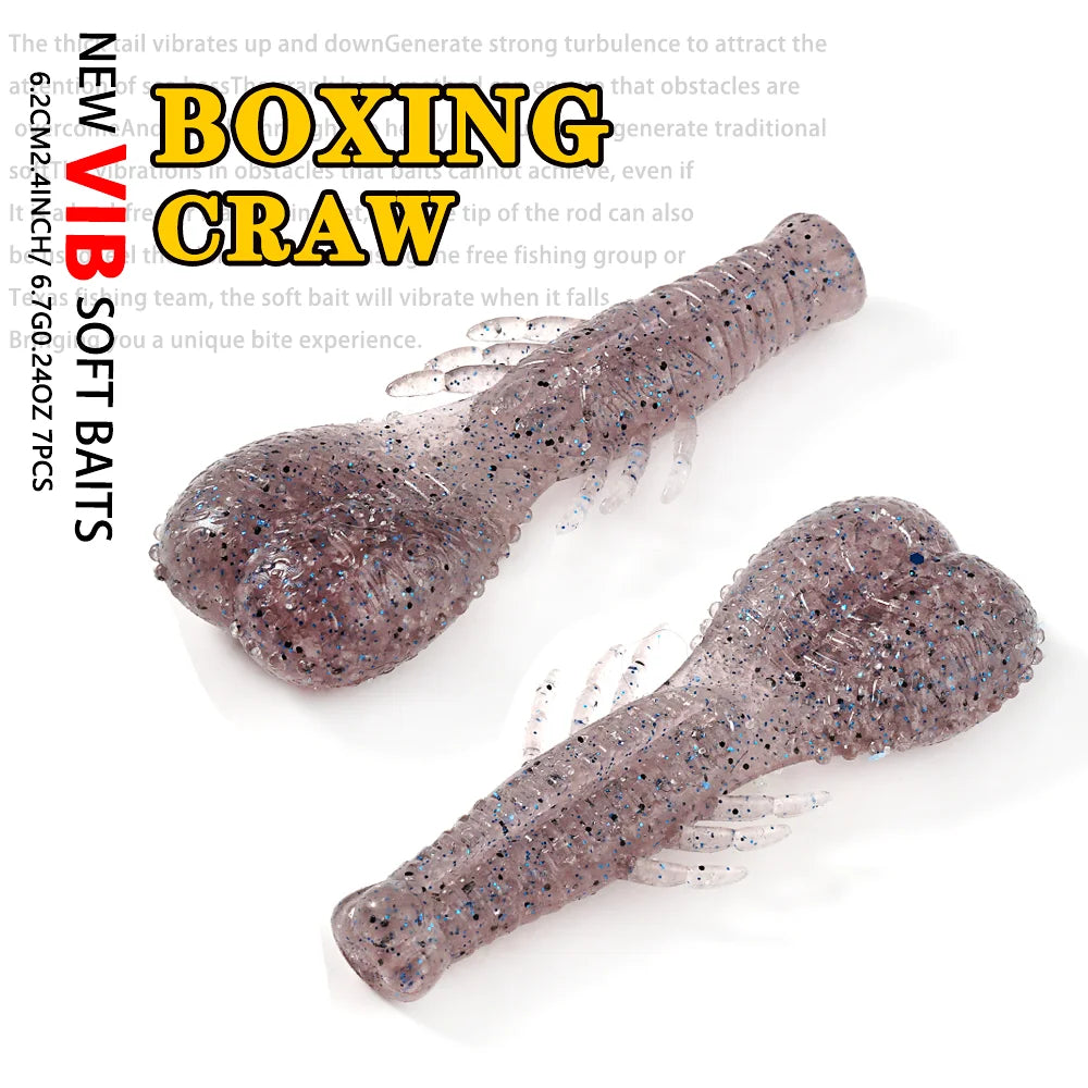 SUNMILE Stick Bait 6.2cm6.6g Weighted Soft Plastics, Craw,  For Bass
