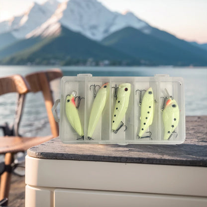 5 Pcs/Set Fishing Lures, Luminous Crankbait, for Night Fishing